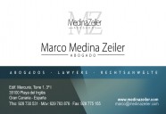 Tarjeta de visita de Medina Zeiler Abogados www.medinazeiler.com