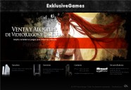 Web de Exklusive Games
Venta y alquiler de videojuegos - Centro de ocio
Actualmente dicha empresa no esta en funcionamiento 